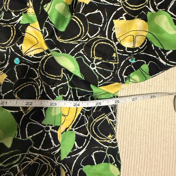 Laura Ashley Lemon and Leaf Print Shirt Jacket - Picture 4 of 7
